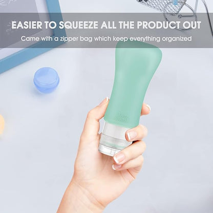 20 Pack Travel Bottles, 3oz 2oz Leak Proof Accessories Toiletries, Shampoo And Conditioner Bottles,Perfect for Business or Personal Travel, Fun Outdoors Silicone 20 Pieces