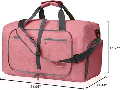 Felipe Varela Duffle Bag with Shoes Compartment and Adjustable Strap,Foldable Travel Duffel Bags for Men Women,Waterproof Duffel Bags