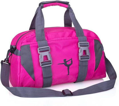 Small/Large Dance Duffle Bag For Girls Sport Gym Bags For Women Yoga Bag (Rose, Small)