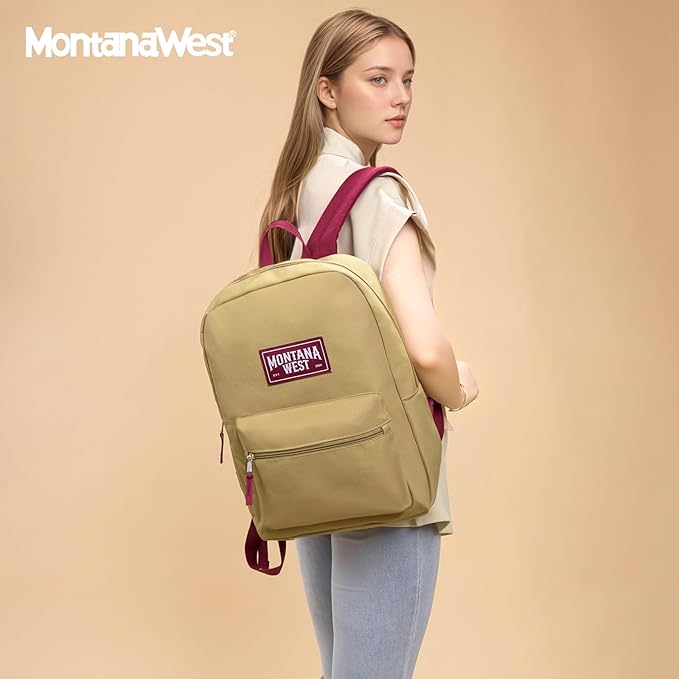 Montana West Backpack for Women Men 2 PCS Lightweight College Bookbags Casual Daypack Backpacks for Commute & Travel