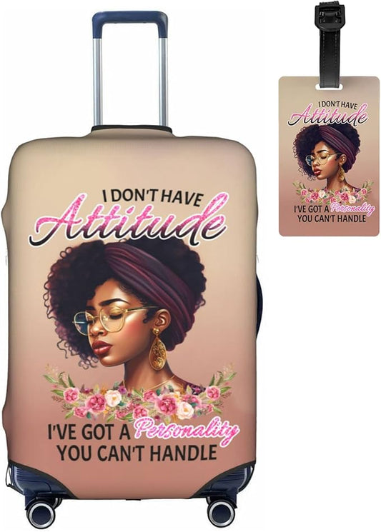 Travel Suitcase Protector African American Black Girl Elastic Protective Washable Luggage Cover With Concealed Zipper Suitable For X-Large
