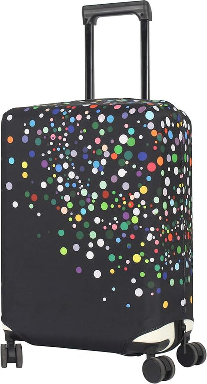 HYPER VENTURE Washable Luggage Cover - Fashion Suitcase Protector Fits 31-32 Inch Luggage (Color Dots, XL)