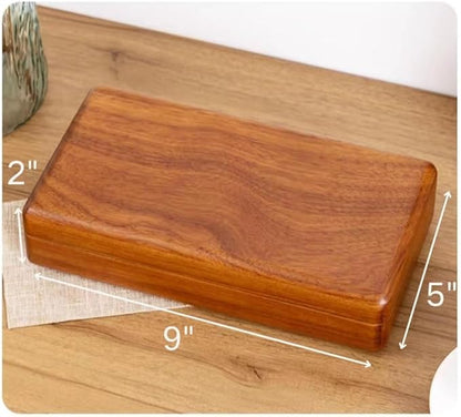 Bescott Solid Wood Rings Cufflink Earrings Box Jewelry For Travel Organizer Storage For Multiple Rings Wooden Case Holders For Women Men Gift