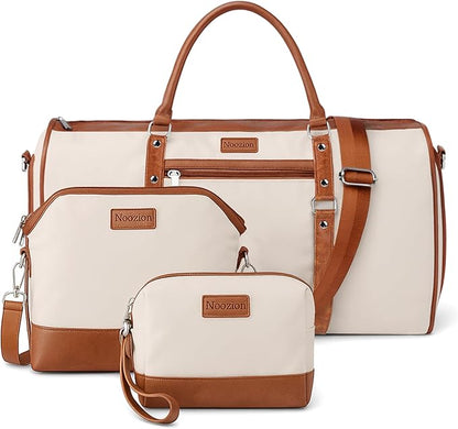 Noozion Convertible Garment Duffel Bag for Travel - Carry On Garment Bags With Toiletry Bag Large Weekender Bag for Men Women 2 in 1 Hanging Suitcase Suit Travel Duffel Overnight Bags