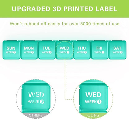 TookMag Monthly Pill Organizer 28 Day Pill Box, Travel Medicine Pill Organizer, Large 4 Weeks 1 Month Pill Cases with Dust-Proof Container for Pills/Vitamin/Fish Oil/Supplements