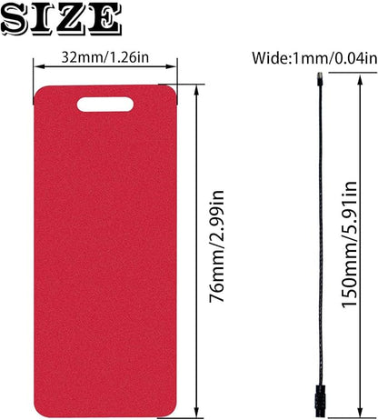 Luggage Tags for suitcases Tags Pack of 4 Personalized Luggage Tags Double Sided Laser Engraving Metal Luggage Tag and Stainless Loops Customizable Luggage Tag Cruise Luggage tag (Red, Small)