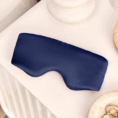 SilkSound 100% Mulberry Silk Bluetooth Sleep Mask, Skin-Friendly Sleeping Eyemask with Bluetooth Headphones, Sleep Gifts for Women, Silk Eye Mask Headband Headphones for Sleeping Side Speakers