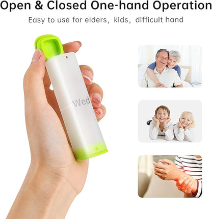 Weekly Pill Organizer 2 Times a Day, KOVIUU Large Travel Pill Box 7 Day, Am Pm Twice Daily Pill Case with Rotatable Handle, Pill Holder Container for Vitamin, Medicine, Supplement, Translucent-White