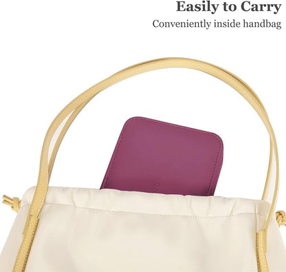 LANDICI Small Jewelry Box for Women Girls, PU Leather Travel Jewelry Case, Portable Jewelry Organizer Storage Holder Display for Ring Earrings Necklace Bracelet Bangle Men Kids Gift, Purple