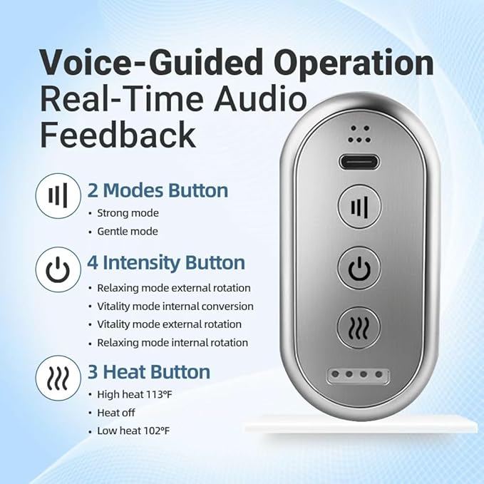 Neck Massager for Pain Relief Deep Tissue, Travel Pillow with Heat and Kneading,Neck Support Pillow for Airplane Sleeping Traveling Office & Home,Thoughtful Gifts for Women and Men(Off-White)