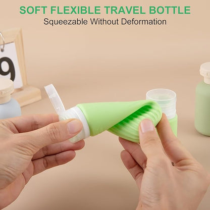 Travel Bottles for Toiletries, 25 Pack TSA Approved Travel Size Containers for Toiletries, Leak Proof Refillable & Squeezable Toiletry Bottles Kit with Clear Bag for Shampoo Lotion Cream Conditioner