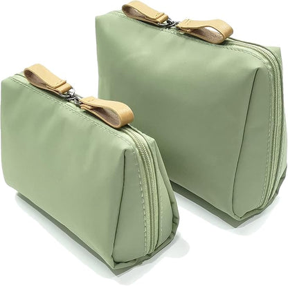 Medium Makeup Bag for Purse, Makeup Pouch Small Cosmetic Bag Mini Portable Handbag for Women and Girls (Emerald Green)