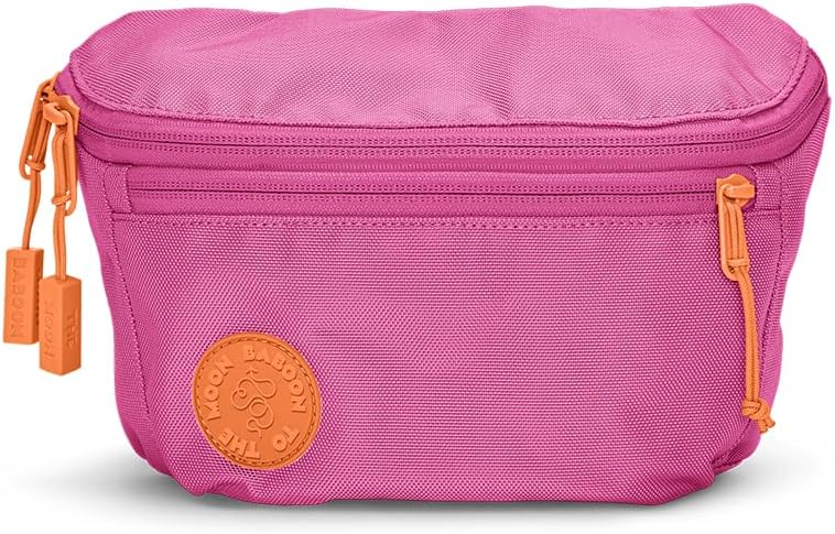 Baboon to the Moon Fanny Pack - Trendy, Compact, Water-Repellent Waist Bag in Multiple Colors and Sizes for Men and Women (Raspberry Fizz, Full Size (3L))