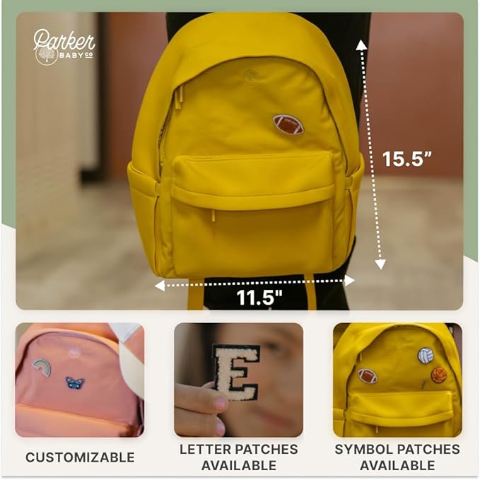 Parker Kids Backpack | Tear-Resistant & Comfortable School & Travel Backpack for Kids with Patch Customization