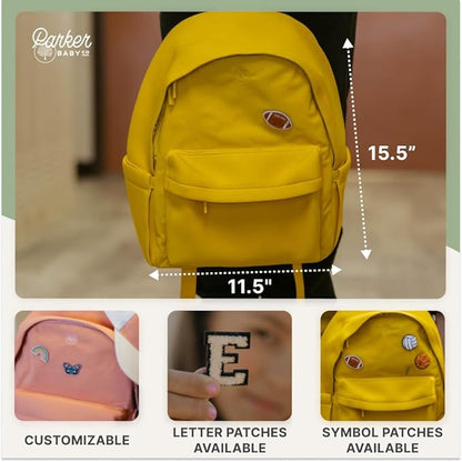 Parker Kids Backpack | Tear-Resistant & Comfortable School & Travel Backpack for Kids with Patch Customization