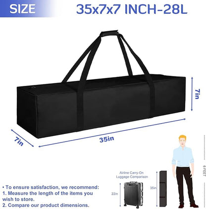 INFANZIA 35inch Sports Duffel Travel Bag, 28L Extra Large Duffel Luggage Bag with Upgrade Zipper, Water Resistant & Foldable Equipment Storage Bag for Fishing Tripod Tent Umbrella