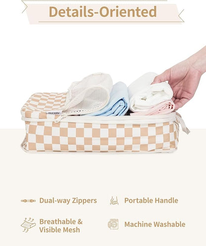 Narwey 6 Set Compression Packing Cubes for Travel Kids Women Carry on, Packing Organizers Bag for Backpack Luggage Suitcase Duffle Bags