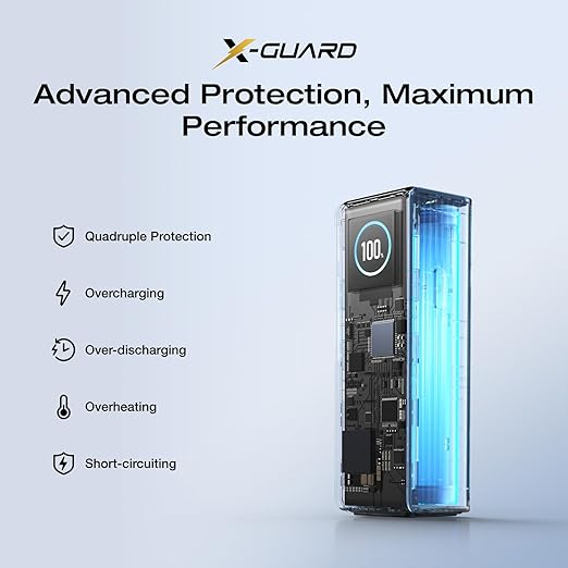 EF ECOFLOW Rapid Power Bank 25,000mAh, 170W Portable Charger with Dual 140W USB-C Ports for Multi-Device Charging, Smart TFT Screen, Compatible with iPhone 17/16/15/14, Samsung, Laptop (Silver)