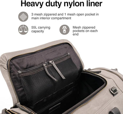 55L Nomad Canvas Duffel (Gray)