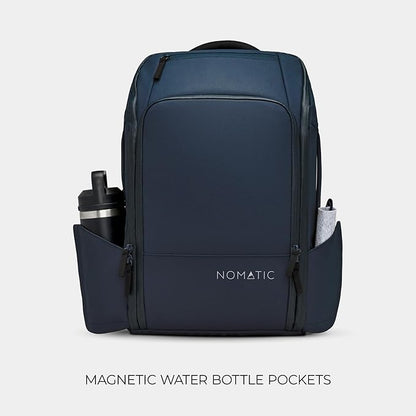 NOMATIC Travel Pack - 20L Water Resistant Laptop Bag - TSA-Ready Expandable Navy Backpack