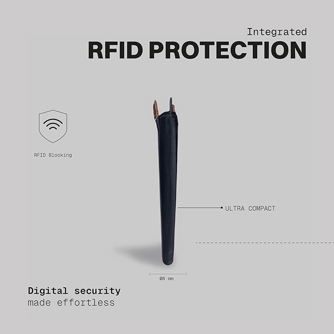 The Frenchie Co. - Speed Cardholder - Minimalist Front-Pocket Wallet - Ultra-slim RFID Blocking Card Holder - Quick-access Front Slot, Holds up to 6 Cards, Full-grain Italian Leather