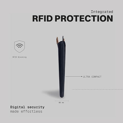 The Frenchie Co. - Speed Cardholder - Minimalist Front-Pocket Wallet - Ultra-slim RFID Blocking Card Holder - Quick-access Front Slot, Holds up to 6 Cards, Full-grain Italian Leather