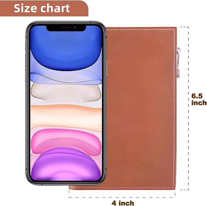 Slim Passport Holder for Man & Women, Compact Leather Passport Wallet with Card Holders SIM Slots and Zippered Pocket, for Secure Traveling and Documentation Organizer (Brown)