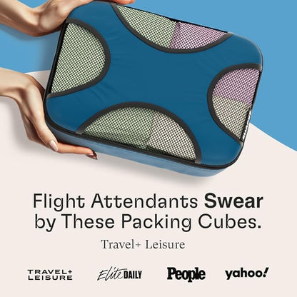 Shacke 6 Set Packing Cubes for Travel - Compression Packing Bags/Travel Organizer - Luggage Organizer Bags for Traveling - Travel Essentials for Women - Cruise Must Haves Packing List