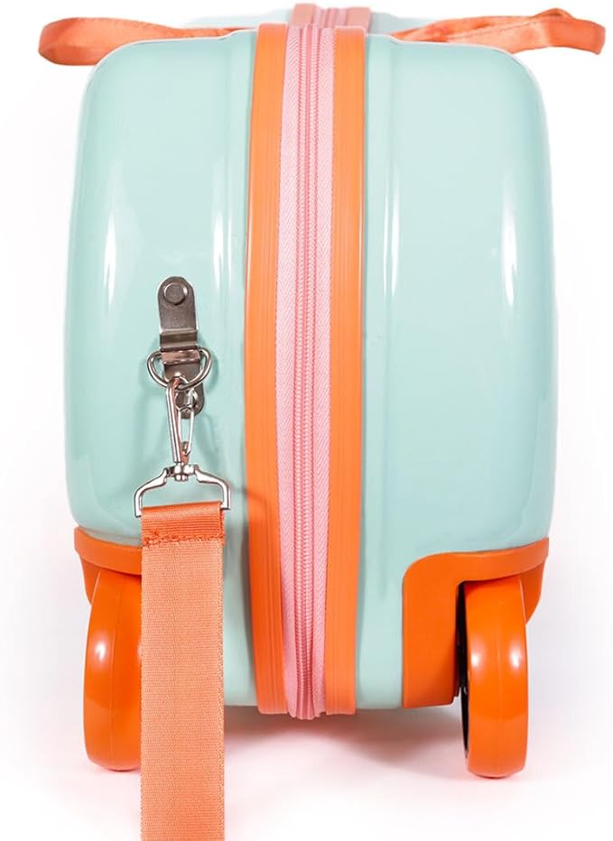 MILK&MOO Rideable Kids Suitcase Jungle Friends, Fun and Safe, Durable, Spacious and Ergonomic Design, 360° Swivel Wheels, for Children Aged 2-6 Years, 21 L, Maximum Riding Weight 50 kg / 110 Lb