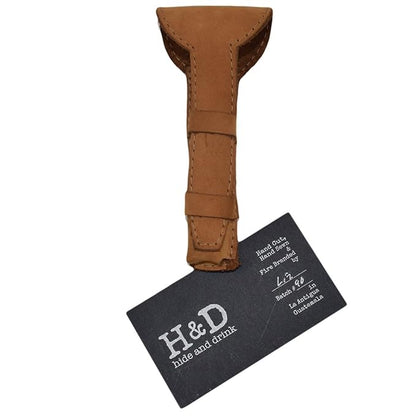 Hide & Drink, Leather Double Edge Safety Razor Protective Case, Shaving Travel Pouch, Handmade (Old Tobacco)