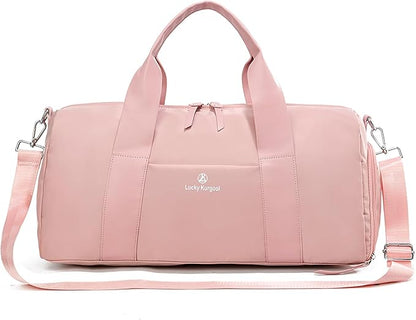 Gym Bag for Women, Duffle Bag for Travel with Shoe Compartment and Wet Pocket, Lightweight Carry on Weekender Duffel Bags, Water Resistant