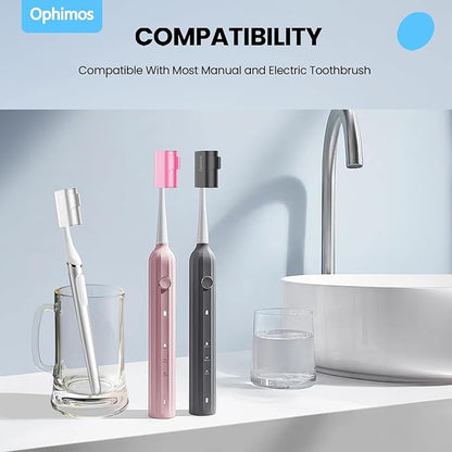 Aluminum Alloy Toothbrush Head Cover/Cap/Protector Case,Travel Toothbrush Covers Long-lasting Toothbrush Head Caps for Most Electric/Manual Brushes (Silver+Black+Pink+Blue+Grey+Orange, 6 pack)