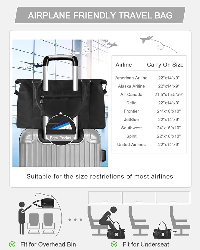 Initial Travel Duffel Bag Sports Gym Bag for Boys Teen Birthday Gifts,Black Personalized Weekender Bag Carry On Tote Bags for Men,Waterproof Overnight Luggage Bag Airplane Travel Essentials(Letter B)