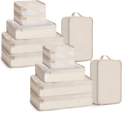 Reginary 6 Set Travel Packing Cubes Luggage Organizer Set Lightweight Suitcase with Shoe Bag for Clothes Toiletries