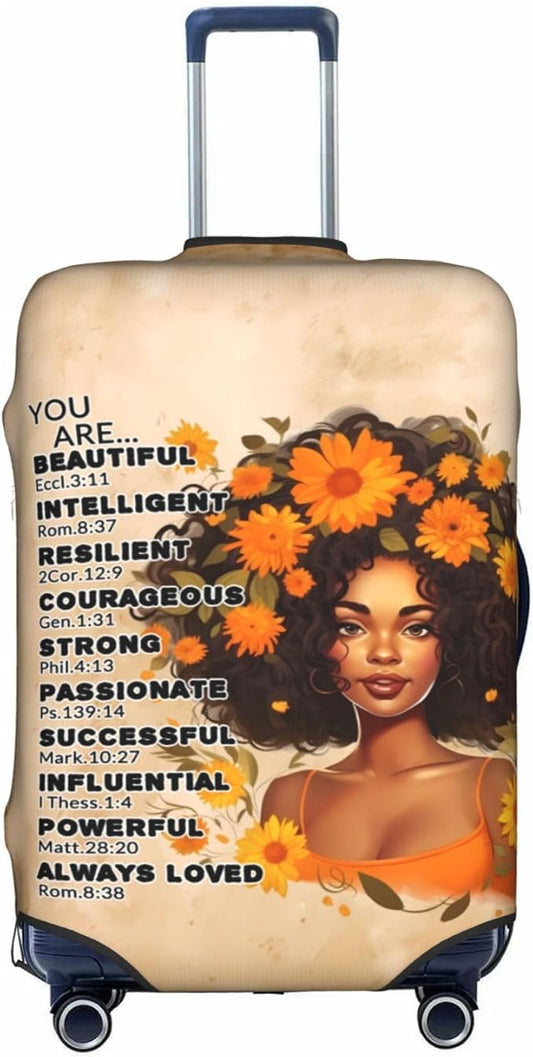 Luggage Covers for Suitcase - Washable Suitcase Protector - Anti-scratch - X-Large - African American Woman