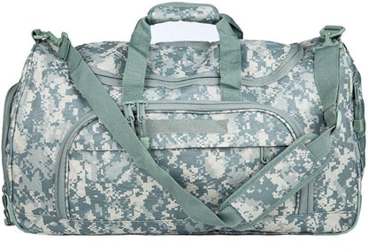 Gym Bag Duffle Bags for Men Women with Shoes Compartment Sport Weekend Travel Overnight Carry On Bag for Tactical Military Travel Work Out Bags (2.0 ACU)