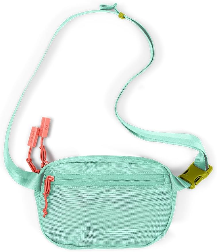 Baboon to the Moon Fanny Pack - Trendy, Compact, Water-Repellent Waist Bag in Multiple Colors and Sizes for Men and Women (Aqua Drift, Mini (1.5L))