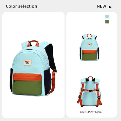 willikiva Kids Backpack for School Boys Girls Teens Toddler Backpack Waterproof Kindergarten Preschool Elementary Bookbag Children Travel Bag(Light Blue Green,Small)