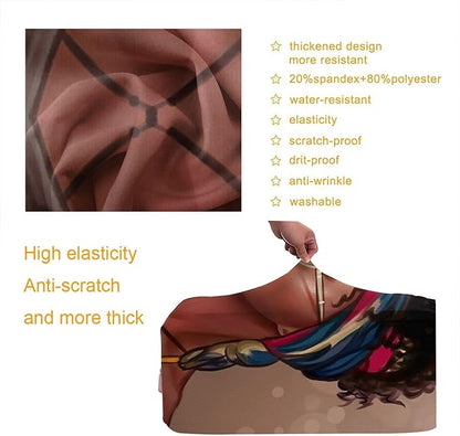 Travel Suitcase Protector African American Woman Elastic Protective Washable Luggage Cover With Concealed Zipper Suitable For Large (A little large)