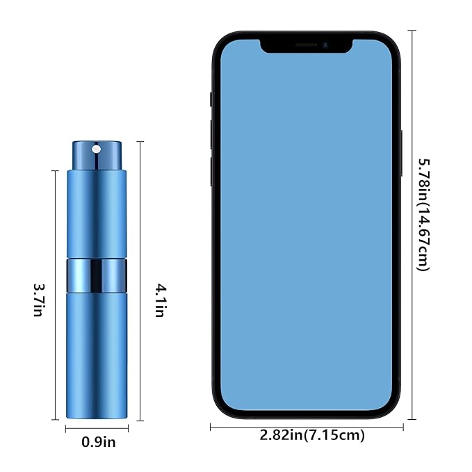 Lil Ray 8ml Portable Mini Perfume Atomizer(7 PCS) Refilable Empty Small Spray Bottle with Lifting Nozzle for Travel, Pocket Cologne Sprayer (7 Colors)