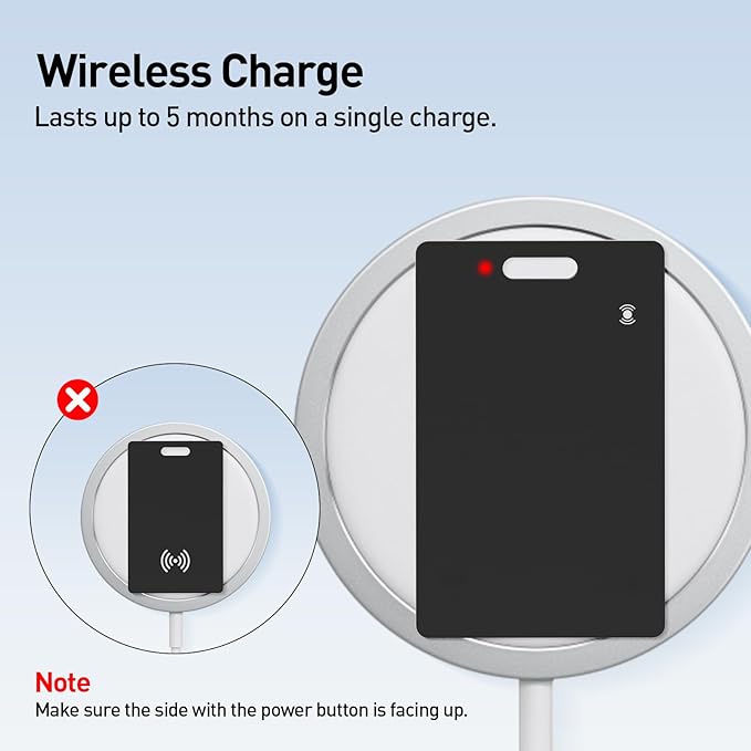 Android Wallet Tracker Card Rechargeable Air Tags-2 Pack, Works with Google Find Hub App (Only Android), Wireless Charge, IP68 Waterproof, for Keys. Luggage, Suitcase, Backpack