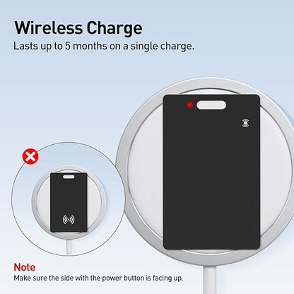 Android Wallet Tracker Card Rechargeable Air Tags-1 Pack, Works with Google Find Hub App (Only Android), Wireless Charge, IP68 Waterproof, for Keys. Luggage, Suitcase, Backpack