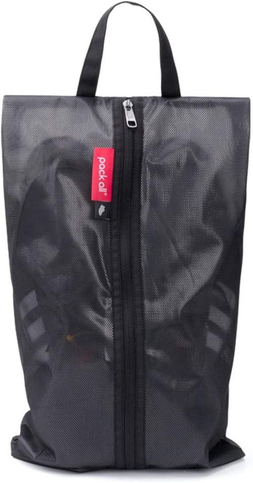 pack all Plus-Sized Shoe Bag for Travel, Water-Resistant Shoe Pouch for Gym, Odor-Resistant Soccer Cleats Bag for Sport (Dual Pocket Version)