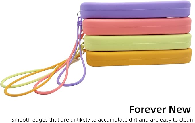 4 Pieces Silicone Makeup Toiletries Pouches, Waterproof Cosmetic Zipper Pouch, Digital Electronics Storage Bag, Beach Essential Travel Pouch (Creamy Collection)