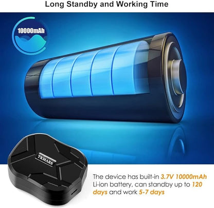 GPS Tracker for Vehicles 4G TK905B 10000mAh Long Battery Life, Car GPS Tracking Device Magnetic, Unlimited Distance Real-Time Tracking Rastreador Motorcycle Camping Car, APP No Subscription