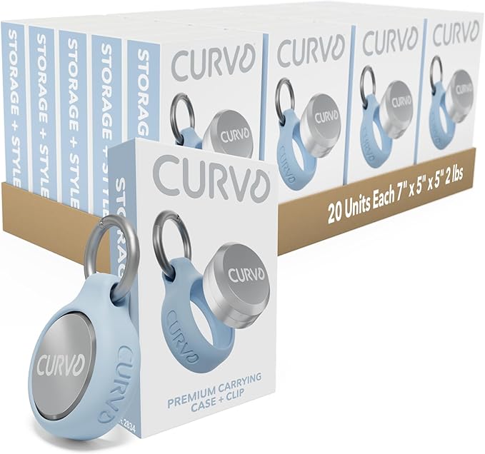 CURVD Premium Carrying Case Bulk Pack (20 Pairs) Keychain Container, Medicine Pill Organizer Travel Pill Box, Small Waterproof Holder for Pills Earplugs Jewelry, Compatible with Loop, Vibes & Eargasm