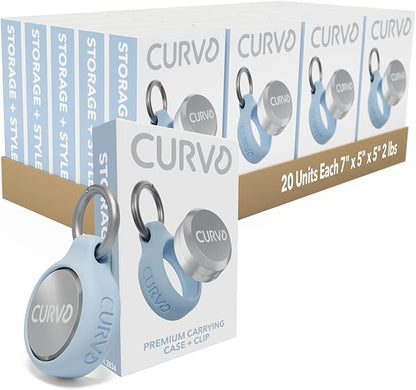 CURVD Premium Carrying Case Bulk Pack (20 Pairs) Keychain Container, Medicine Pill Organizer Travel Pill Box, Small Waterproof Holder for Pills Earplugs Jewelry, Compatible with Loop, Vibes & Eargasm