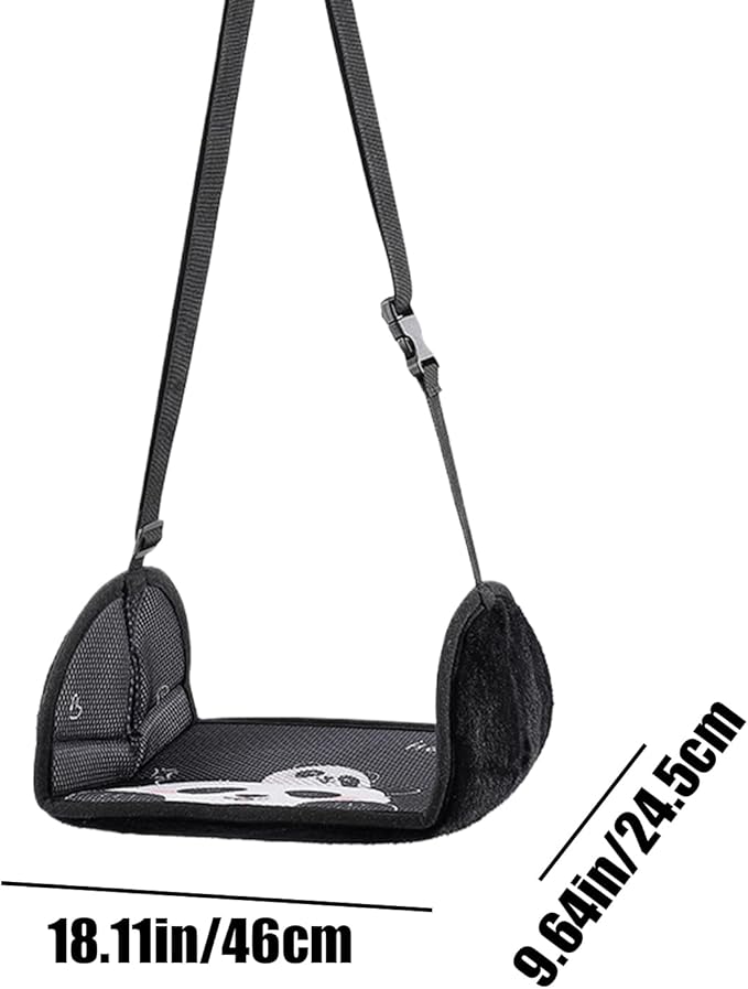 Foot Hammock Carseat, Portable Foot Sling for Car and Airplane Travel, Adjustable Foots Rest for Comfortable Travels, Home, Office, Kids