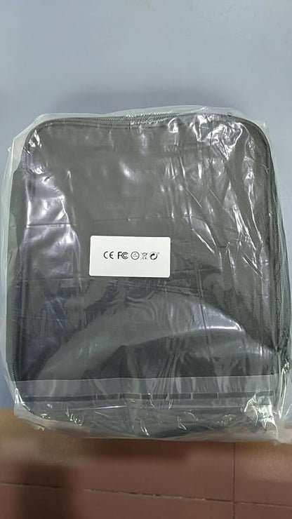 Smof Electronics Travel Organizer, Waterproof Cable Organizer Bag for Electronic Accessories 3 Layer Large Shockproof Cable Storage Bag for Cord, Power Bank, Tablet- Black