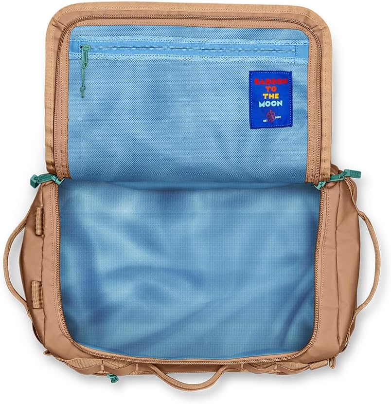 Baboon to the Moon Go-Bag Mini Duffle Bag - Detachable Straps, Stylish, Compact, TSA Approved Carry On Travel Duffel Bag in Multiple Colors, Durable, Water Resistant for Men and Women (Maple Sugar)